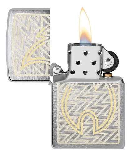 Encendedor Zippo Cromo Llama Dos Tonos 48789