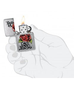 Encendedor Zippo Cromo Rosas Tribal 48790