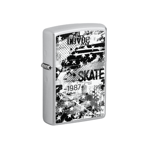 Encendedor Zippo Cromo Patineta Grunge 48869