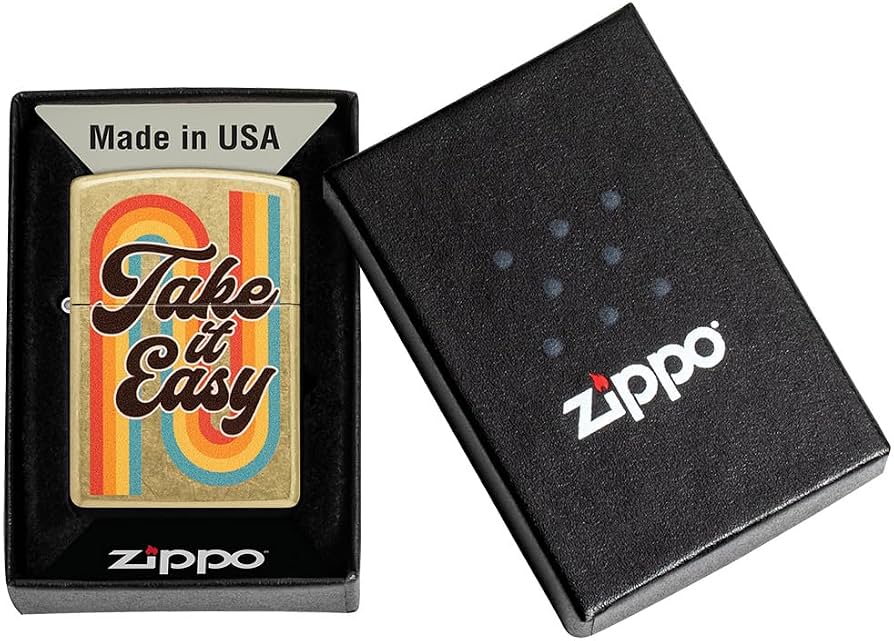 Encendedor Zippo Dorado Take It Easy 48874
