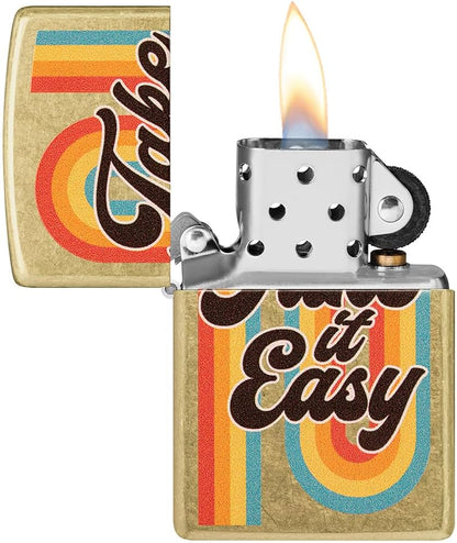 Encendedor Zippo Dorado Take It Easy 48874