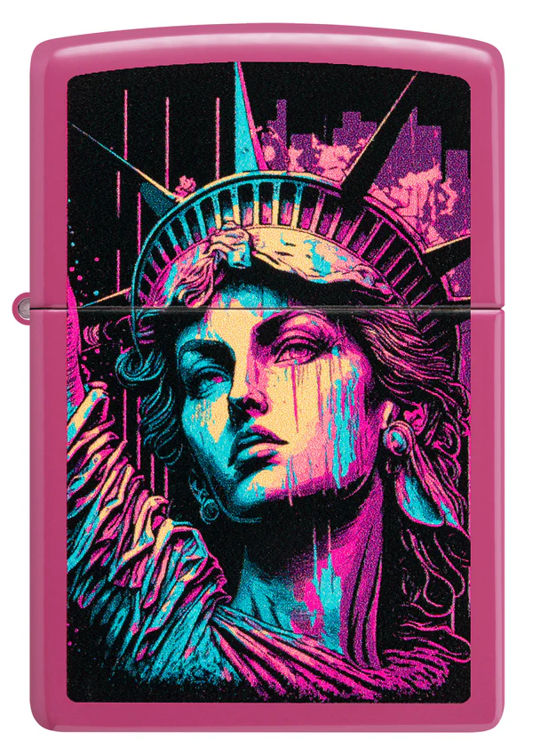 Encendedor Zippo Fucsia Estatua Libertad Cod 48916