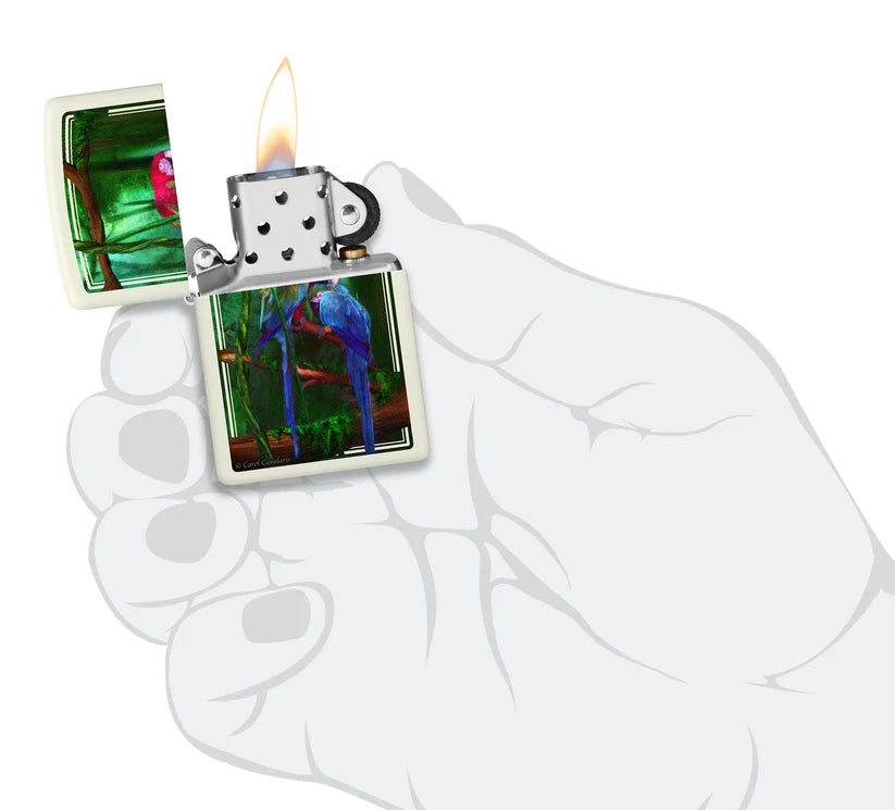 Encendedor Zippo Fluorescente Guacamayas 48972