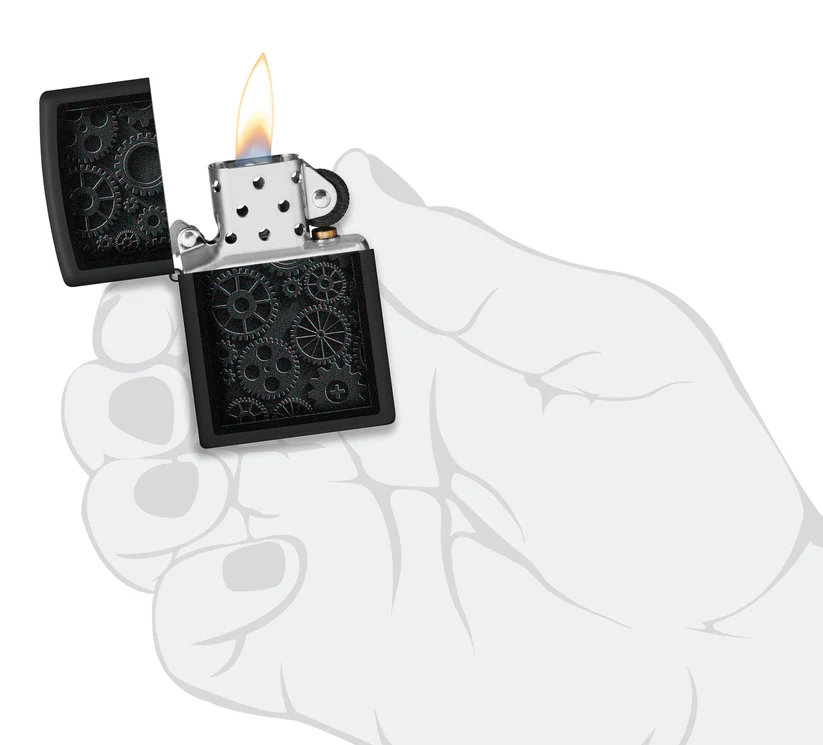 Encendedor Zippo Negro Mate Piñones 48999