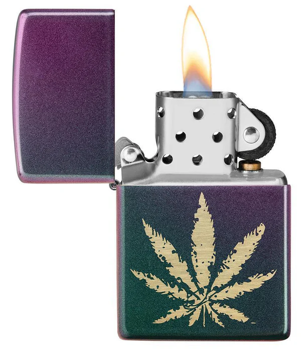 Encendedor Zippo Iridiscente Cannabis Cod 49185