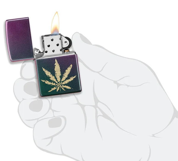 Encendedor Zippo Iridiscente Cannabis Cod 49185