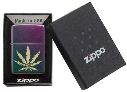 Encendedor Zippo Iridiscente Cannabis Cod 49185