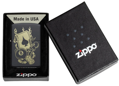 Encendedor Zippo Grabado Negro Mate Cod 49257