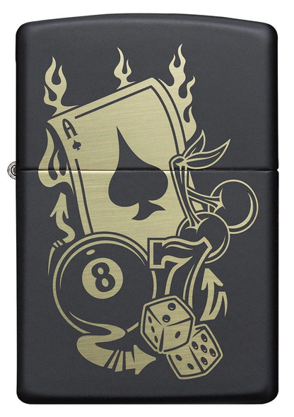 Encendedor Zippo Grabado Negro Mate Cod 49257