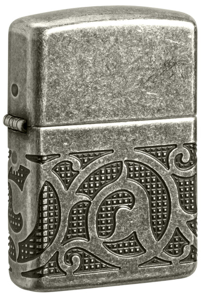 Encendedor Zippo Gris Grabado Medieval Cod 49290