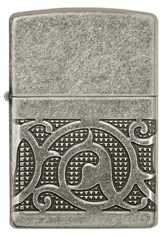 Encendedor Zippo Gris Grabado Medieval Cod 49290