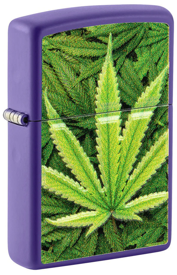 Encendedor Zippo Morado Mate Cannabis Cod 49790