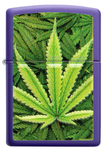 Encendedor Zippo Morado Mate Cannabis Cod 49790