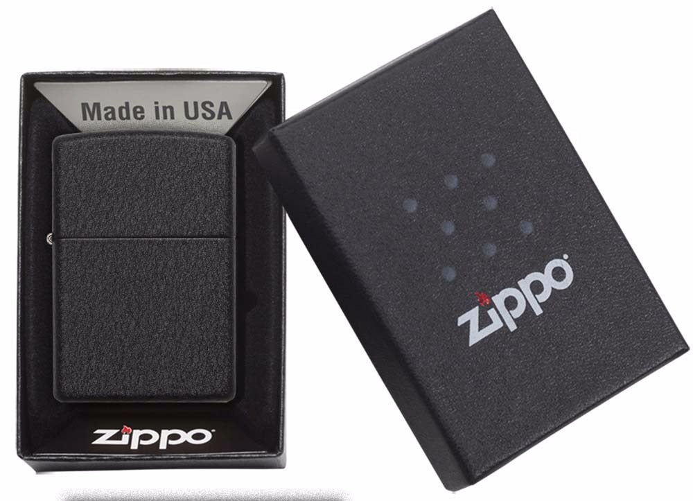 236 Encendedor Zippo Negro Craquelado