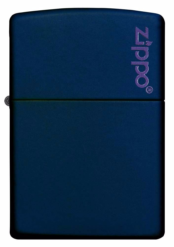 Encendedor Zippo Azul Marino Con Logo - Cod 239zl