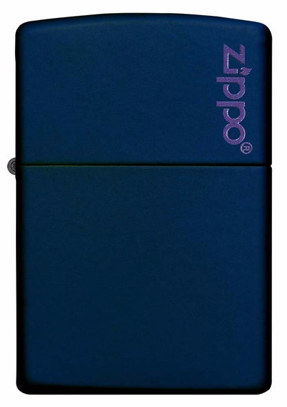 Encendedor Zippo Azul Marino Con Logo - Cod 239zl