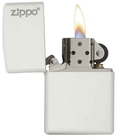 Encendedor Zippo Blanco Mate Con Logo - Cod 214zl
