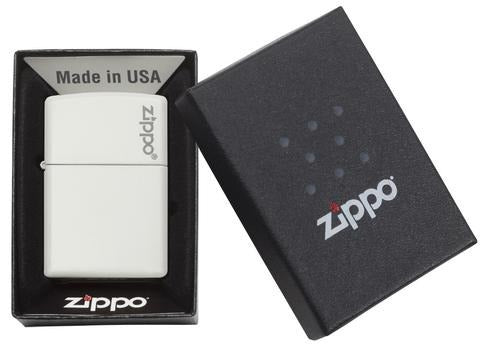 Encendedor Zippo Blanco Mate Con Logo - Cod 214zl