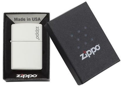 Encendedor Zippo Blanco Mate Con Logo - Cod 214zl