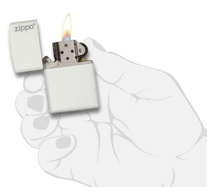 Encendedor Zippo Blanco Mate Con Logo - Cod 214zl