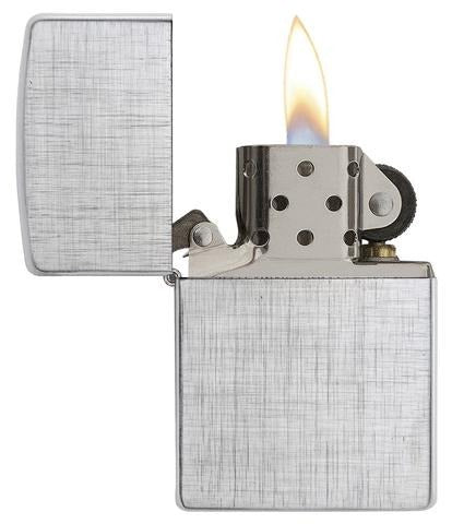 Encendedor Zippo Cromo Cepillado Tipo Tejido - Cod 28181