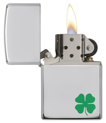 Encendedor Zippo Cromo / Trebol - Cod 24007