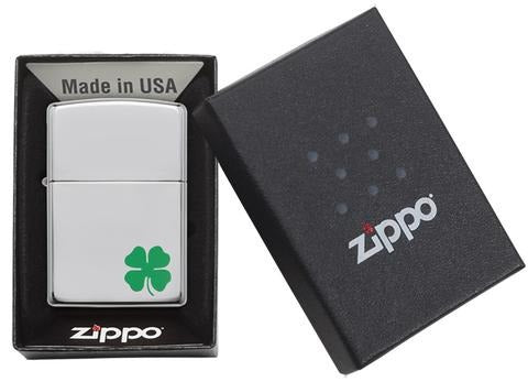 Encendedor Zippo Cromo / Trebol - Cod 24007