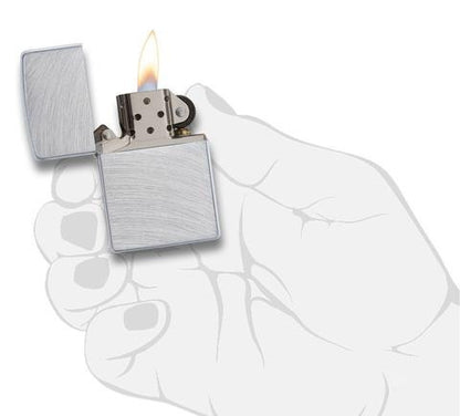 Encendedor Zippo Cromo Cepillado / Arco - Cod 24647