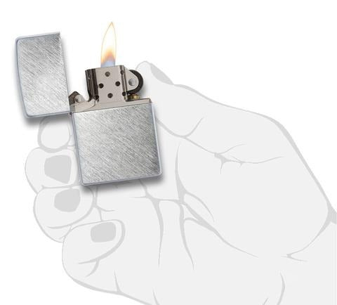 Encendedor Zippo Cromo Cepillado Diagonal - Cod 24648