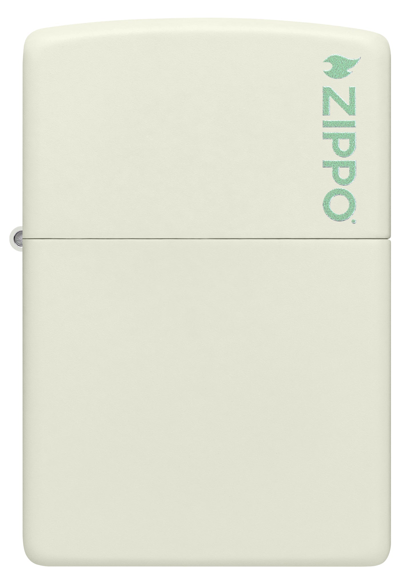 Front view of Classic Glow In The Dark Zippo Logo Windproof Lighter.