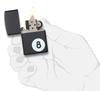 Encendedor Zippo Negro Mate Bola 8 - Cod 28432