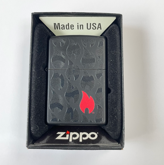 Encendedor Zippo negro llama Cod 218CI009836