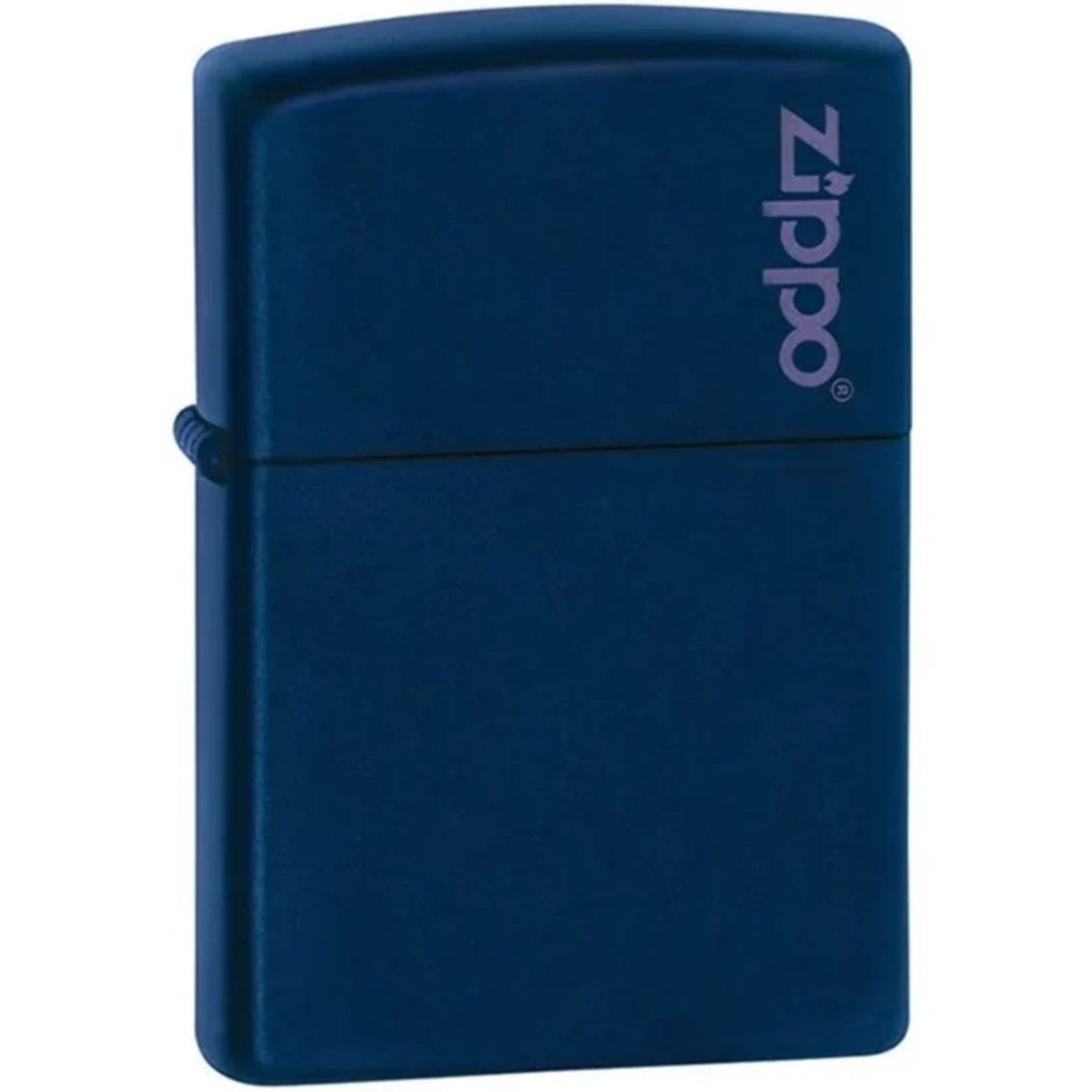Encendedor Zippo Azul Marino Con Logo 239ZL