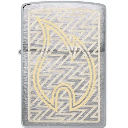 Encendedor Zippo Cromo Llama Dos Tonos 48789