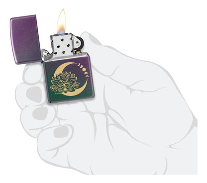 Encendedor Zippo Iridiscente Flor de Loto Cod. 48587