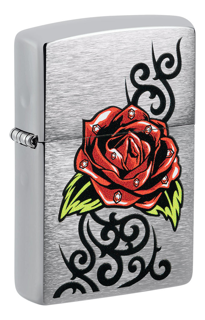 Encendedor Zippo Cromo Rosas Tribal Cod 48790