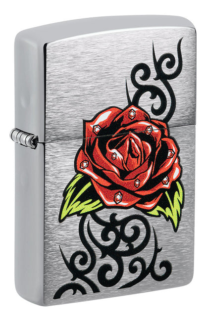 Encendedor Zippo Cromo Rosas Tribal Cod 48790