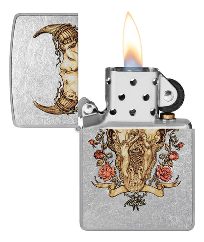 Encendedor Zippo Cromo Calavera Rick Rietveld Cod 48559