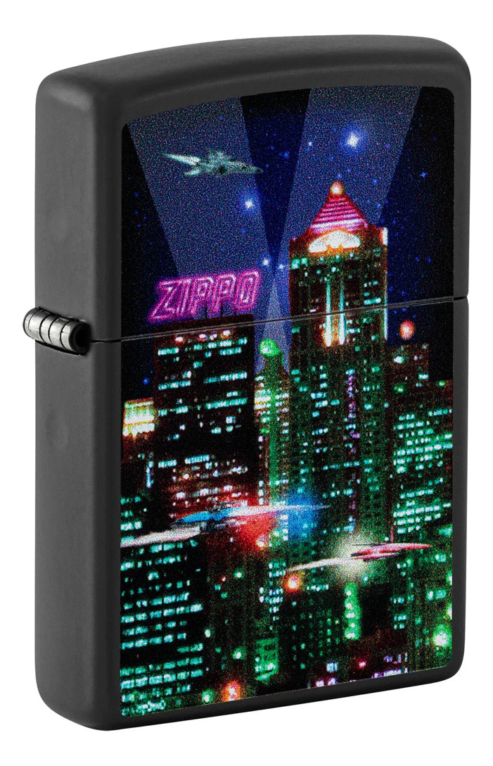 Encendedor Zippo Negro Ciber City Cod. 48506