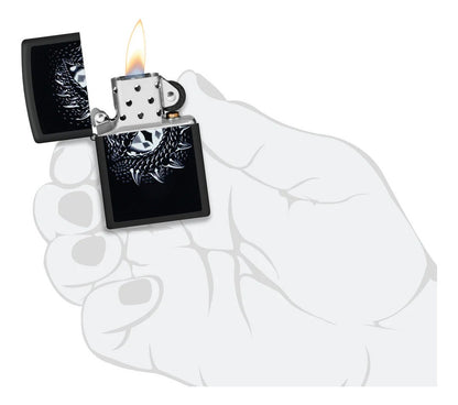 Encendedor Zippo Negro Ojo Dragón Cod 48608