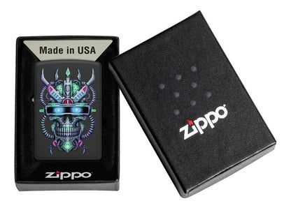 Encendedor Zippo Negro Calavera Cod 48516