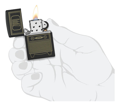 Encendedor Zippo Negro Tv Vintage Cod 48619