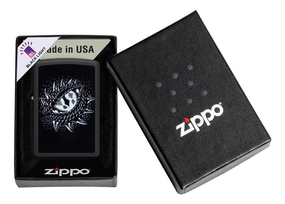 Encendedor Zippo Negro Ojo Dragón Cod 48608
