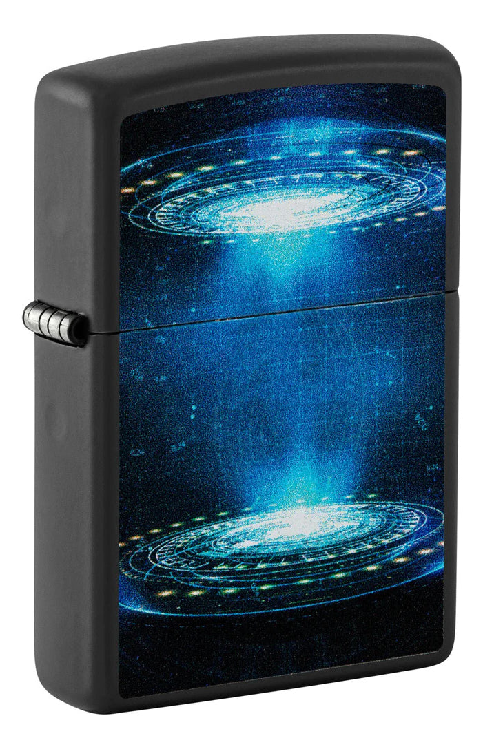 Encendedor Zippo Negro Mate Ovni Luz UV Cod 48514