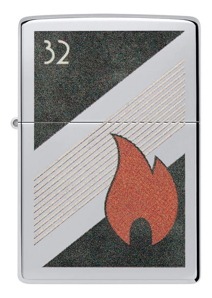 Encendedor Zippo Cromo Llama 32 Vintage Cod. 48623