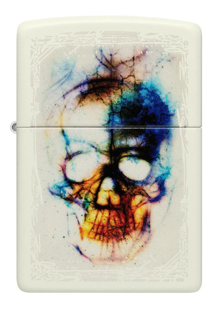 Encendedor Zippo Blanco Calavera Cod 48563