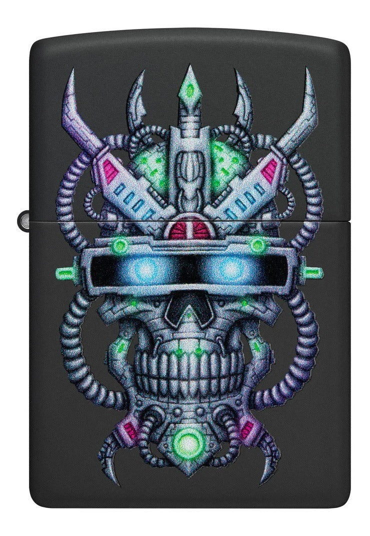 Encendedor Zippo Negro Calavera Cod 48516