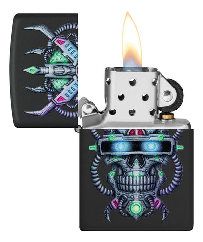 Encendedor Zippo Negro Calavera Cod 48516