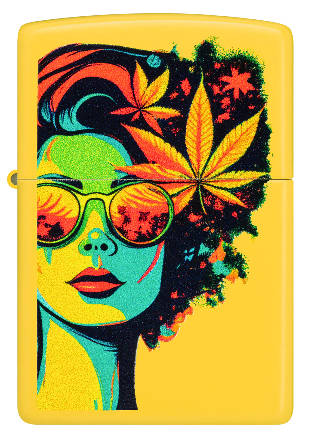 Encendedor Zippo Amarillo Cannabis Mujer Cod 46231