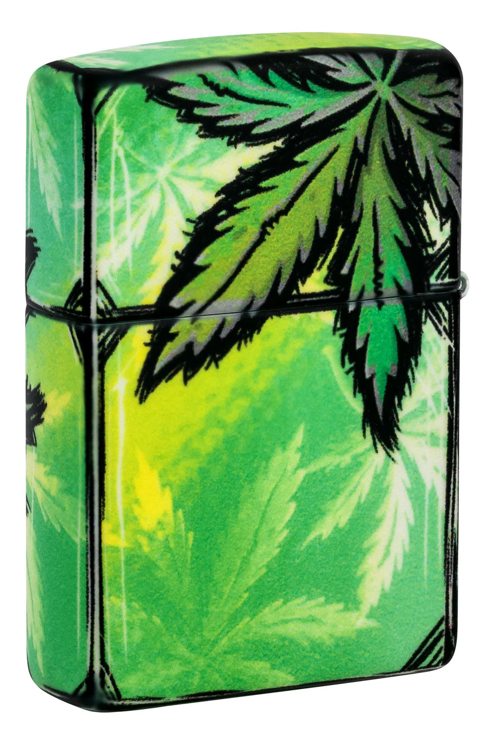 Encendedor Zippo Hojas Cannabis 540 Grados Cod 46253